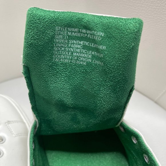 STEVE MADDEN Flexed Low Top Sneaker In Wht/grn - Picture 5 of 5